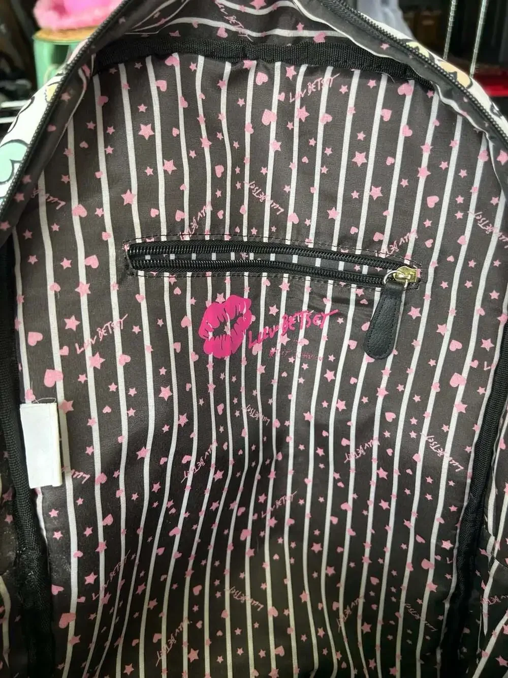 Luv Betsey by Betsey Johnson Pastel Hearts Pattern Backpack